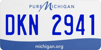 MI license plate DKN2941