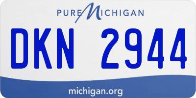 MI license plate DKN2944