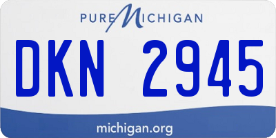 MI license plate DKN2945