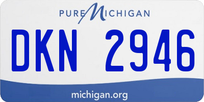 MI license plate DKN2946