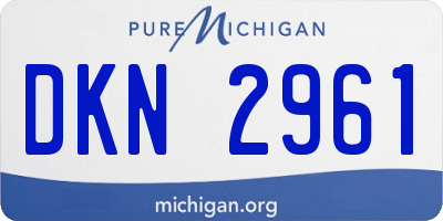 MI license plate DKN2961