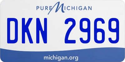 MI license plate DKN2969