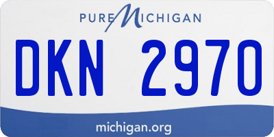 MI license plate DKN2970