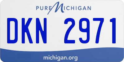 MI license plate DKN2971