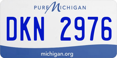 MI license plate DKN2976