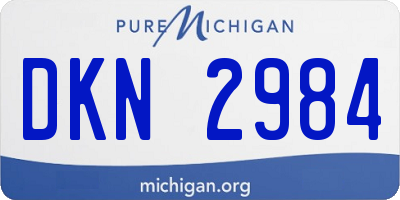MI license plate DKN2984