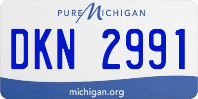 MI license plate DKN2991