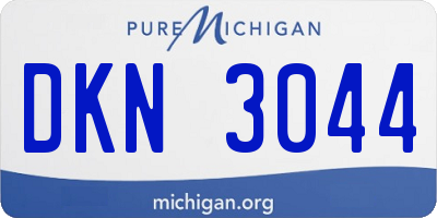 MI license plate DKN3044