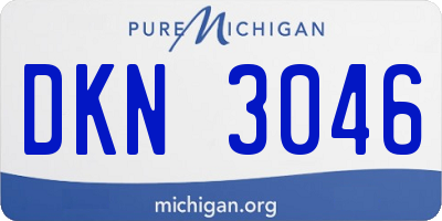 MI license plate DKN3046