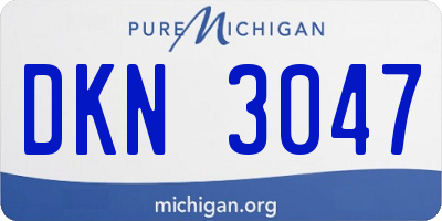 MI license plate DKN3047