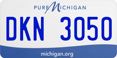 MI license plate DKN3050