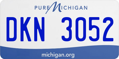 MI license plate DKN3052