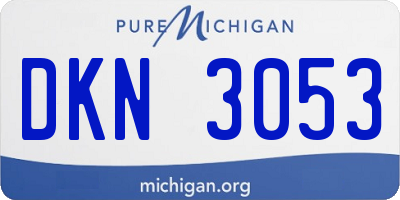 MI license plate DKN3053