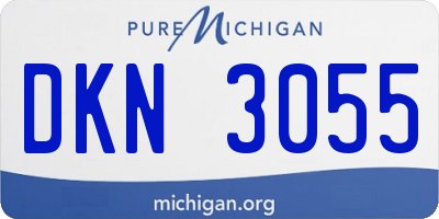 MI license plate DKN3055