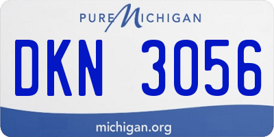 MI license plate DKN3056