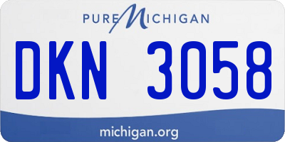 MI license plate DKN3058