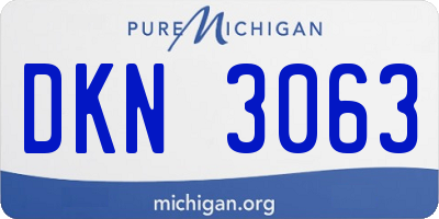 MI license plate DKN3063