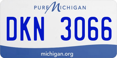 MI license plate DKN3066
