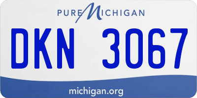 MI license plate DKN3067