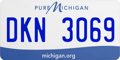 MI license plate DKN3069