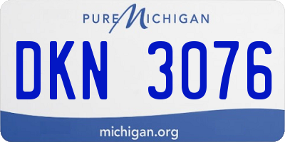 MI license plate DKN3076