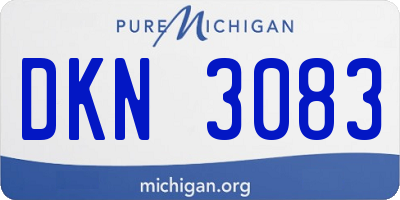 MI license plate DKN3083
