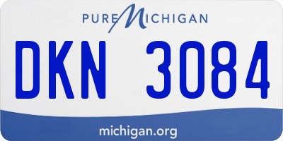 MI license plate DKN3084