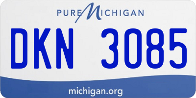 MI license plate DKN3085