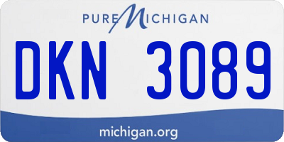 MI license plate DKN3089