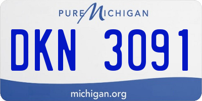 MI license plate DKN3091