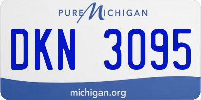MI license plate DKN3095
