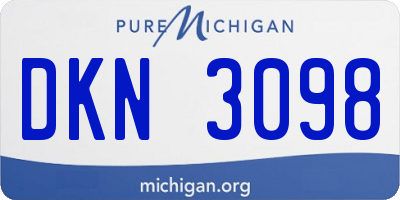 MI license plate DKN3098