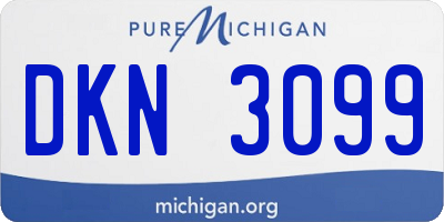 MI license plate DKN3099
