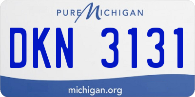 MI license plate DKN3131