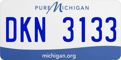 MI license plate DKN3133