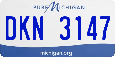 MI license plate DKN3147