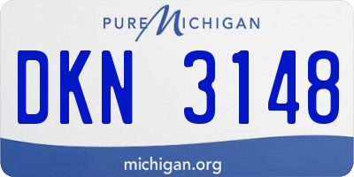 MI license plate DKN3148