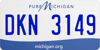 MI license plate DKN3149