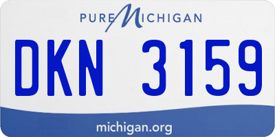 MI license plate DKN3159