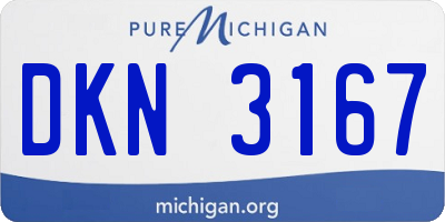 MI license plate DKN3167