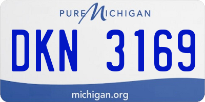 MI license plate DKN3169