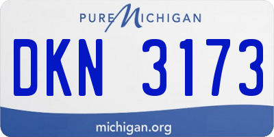 MI license plate DKN3173