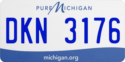 MI license plate DKN3176