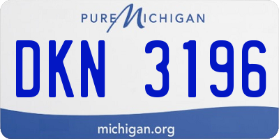 MI license plate DKN3196