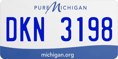 MI license plate DKN3198