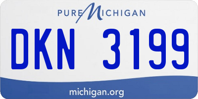 MI license plate DKN3199
