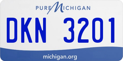 MI license plate DKN3201