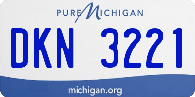 MI license plate DKN3221