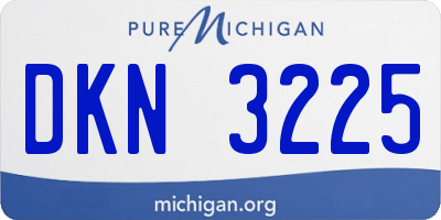 MI license plate DKN3225