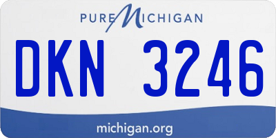 MI license plate DKN3246